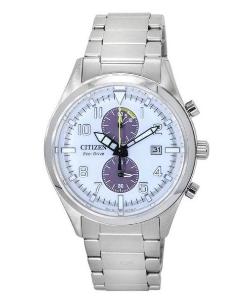 Citizen Classic Eco-Drive Chronograph Edelstahl mit weißem Zifferblatt CA7028-81A 100M Herrenuhr
