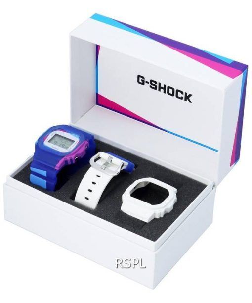 Casio G-Shock Digital Quarz DWE-5600PR-2 DWE5600PR-2 200M Herrenuhr mit Lünette und Band-Sets