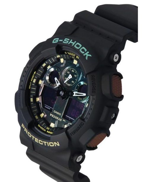 Casio G-Shock Analog-Digital-Harzarmband, mehrfarbiges Zifferblatt, Quarz, GA-100RC-1A, 200 m, Herrenuhr