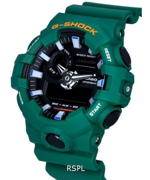 Casio G-Shock Beliebte Temperamentvolle Farben Grün Analog Digital Quarz GA-700SC-3A GA700SC-3 200M Herrenuhr