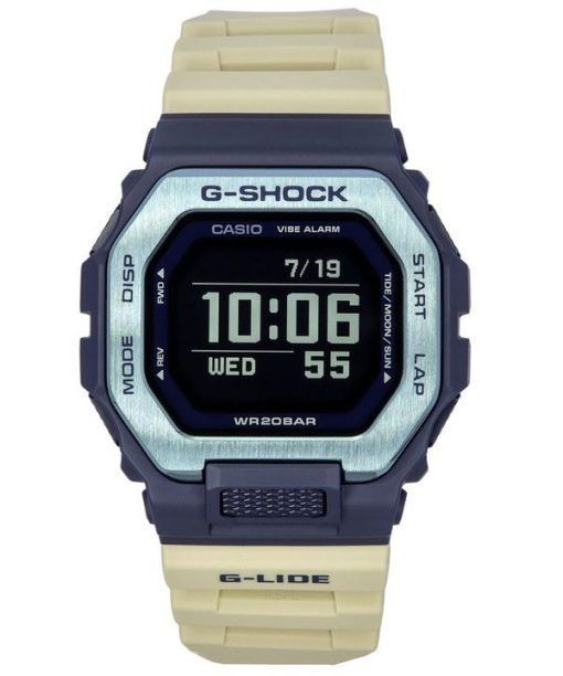 Casio G-Shock Move G-Lide Mobile Link Digital Beige Harzarmband Quarz GBX-100TT-2 200M Herrenuhr