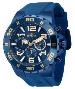 Invicta Pro Diver GMT Chronograph, Silikonarmband, blaues Zifferblatt, Quarz 37754, 100 m, Herrenuhr