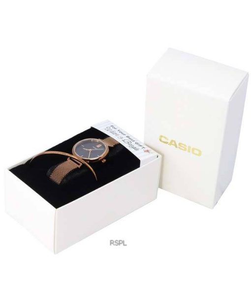 Casio Analog Rose Gold Tone Quartz LTP-2023VMR-1C LTP2023VMR-1C Damenuhr mit Geschenkset