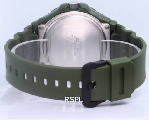 Casio Analog Army Green Resin Band Quarz MRW-210H-3A MRW210H-3 100M Herrenuhr