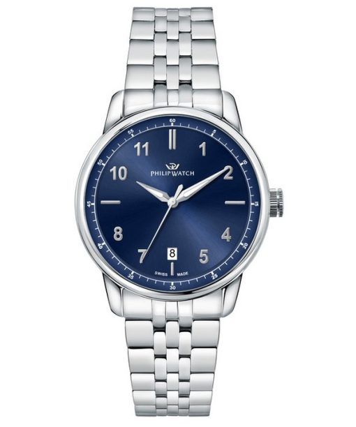 Philip Watch Anniversary, Edelstahl, blaues Zifferblatt, Quarz, R8253150010, 100 m, Herrenuhr