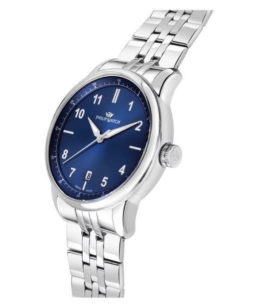 Philip Watch Anniversary, Edelstahl, blaues Zifferblatt, Quarz, R8253150010, 100 m, Herrenuhr