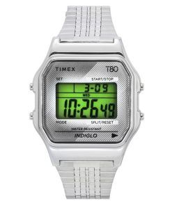 Timex T80 Digitales Edelstahlarmband Quarz TW2R79300 Unisex-Uhr