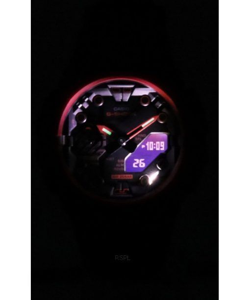 Casio G-Shock Analog-Digital-Harzarmband mit schwarzem Zifferblatt und Quarz GA-B001-4A 200M Herrenuhr