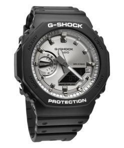 Casio G-Shock Analog Digital Schwarz und Silber Harzarmband Quarz GA-2100SB-1A 200M Herrenuhr