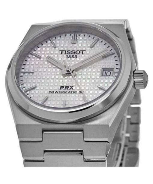 Tissot PRX T-Classic Powermatic 80 Weißes Perlmuttzifferblatt Automatik T137.207.11.111.00 100M Unisex-Uhr