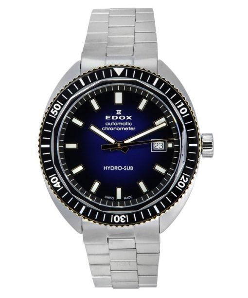Edox Hydro-Sub Date Chronometer Limited Edition, blaues Zifferblatt, Automatik-Taucheruhr 80128 357JNM BUDD 300M Herrenuhr