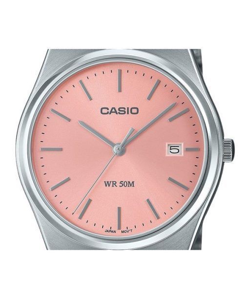 Casio Standard Analog Edelstahl rosa Zifferblatt Quarz MTP-B145D-4AV Unisex-Uhr