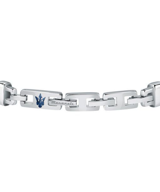 Maserati Jewels Armband aus recyceltem Leder und Edelstahl JM222AVE03 für Herren