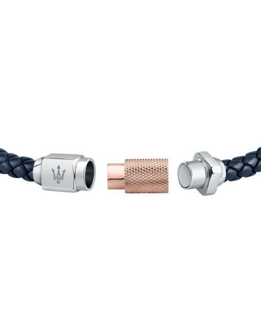 Maserati Jewels Armband aus recyceltem Leder und Edelstahl JM223AVE16 für Herren