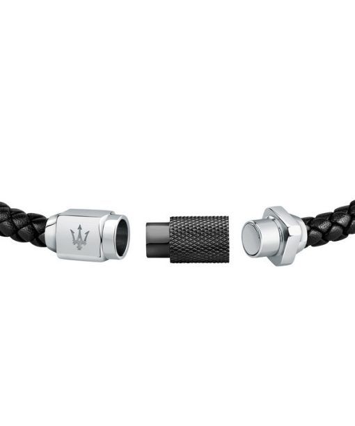 Maserati Jewels Armband aus recyceltem Leder und Edelstahl JM223AVE18 für Herren