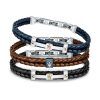 Maserati Jewels Armband aus recyceltem Leder und Edelstahl JM422AVE14 für Herren