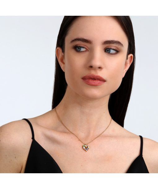 Morellato Colori goldfarbene Edelstahl-Halskette SAVY06 für Damen