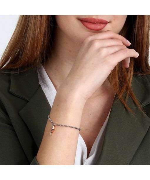 Morellato Istanti Armband aus roségoldenem Edelstahl SAVZ11 für Damen