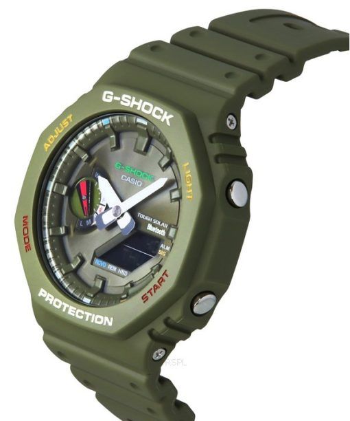 Casio G-Shock Analog Digital Smartphone Link Bluetooth Grünes Zifferblatt Solar GA-B2100FC-3A 200M Herrenuhr